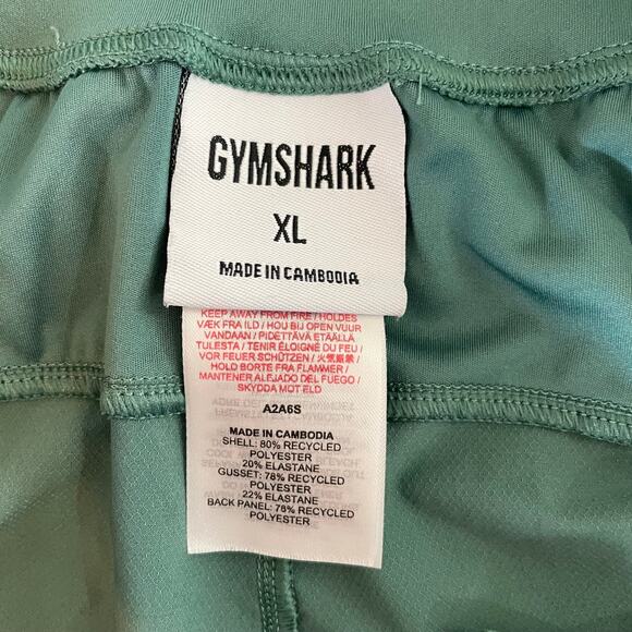Gymshark Green Athletic Running Shorts Women's XL Activewear Lightweight - Picture 8 of 14